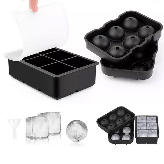 Set 2 Cubetas De 6 Hielos Silicona Casatua
