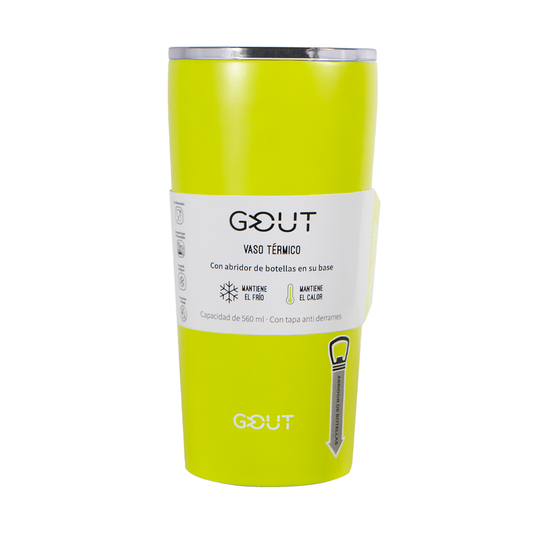Mug Térmico 560Ml Con Abridor Gout - Verde Limon
