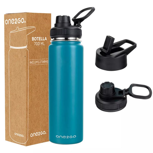 Botella Térmica One2Go Acero Inoxidable 700 Ml Petróleo