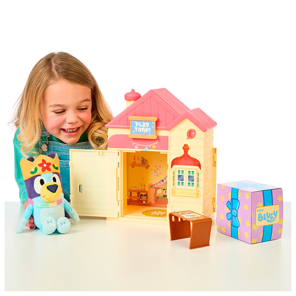 Combo 1 Peluche Bingo Bluey + 1 Baby Mickey Goodnight + 1 Casa Bluey Sorpresa