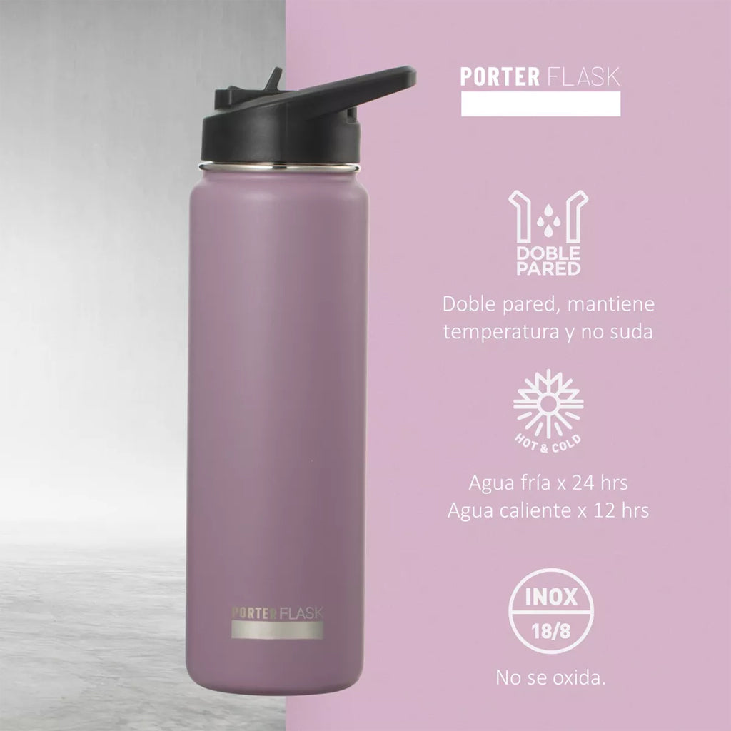 Botella Térmica One2Go Acero Inoxidable 700 Ml Morado