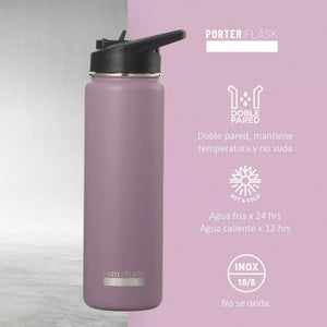 Botella Térmica One2Go Acero Inoxidable 700 Ml Morado