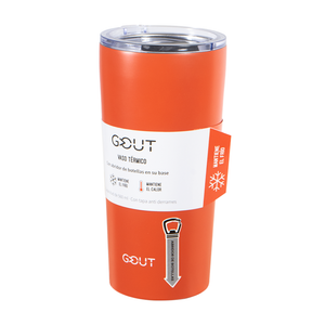 Mug Térmico 560Ml Con Abridor Gout - Color Naranjo
