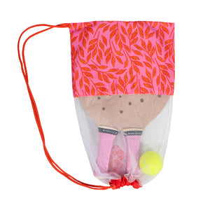 Combo Banano Silicona Celeste y Set Paletas de Playa Rosado