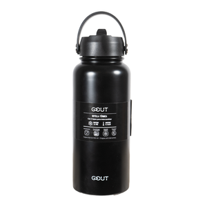 Botella Térmica 950 Ml Gout - 3 Tapas Color Negro