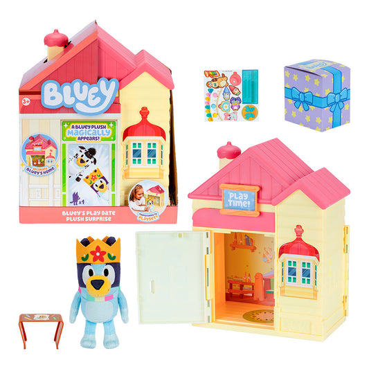 Combo 1 Peluche Bingo Bluey + 1 Baby Mickey Goodnight + 1 Casa Bluey Sorpresa