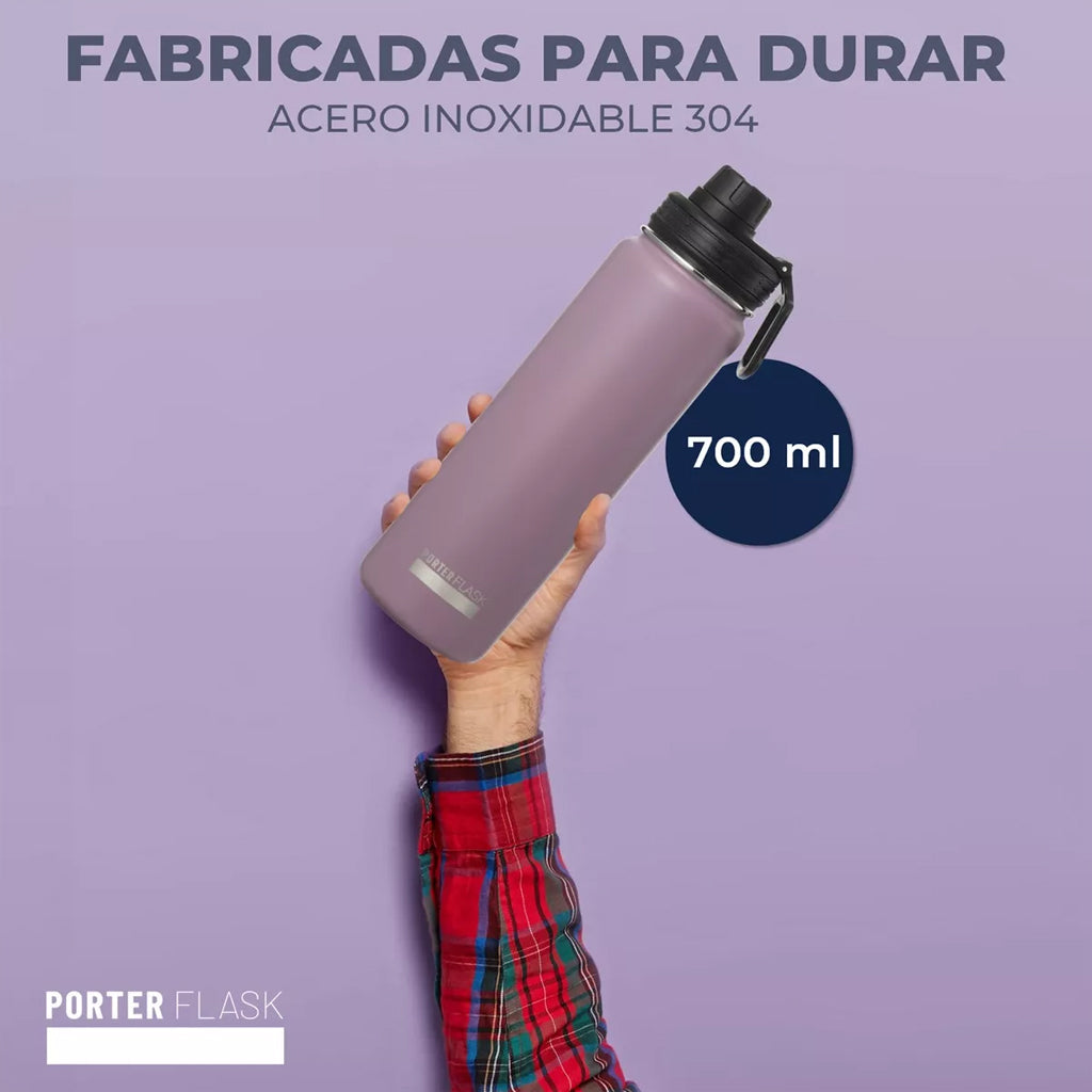 Botella Térmica One2Go Acero Inoxidable 700 Ml Morado