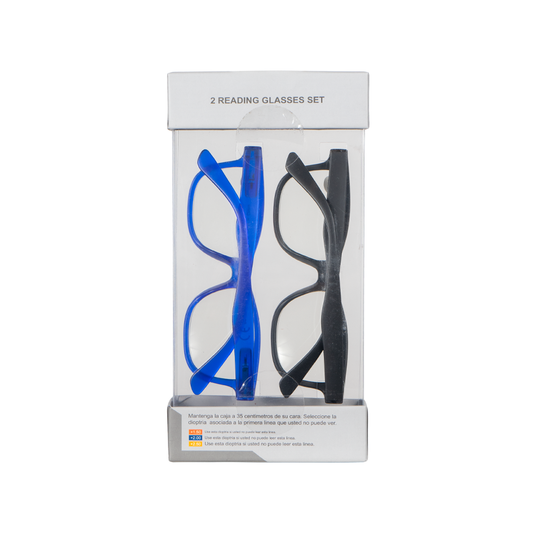 Pack Anteojos Lectura Blue/Black Strabe