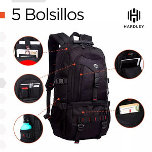 Mochila Notebook Outdoor Hardley Impermeable Nylon Balístico