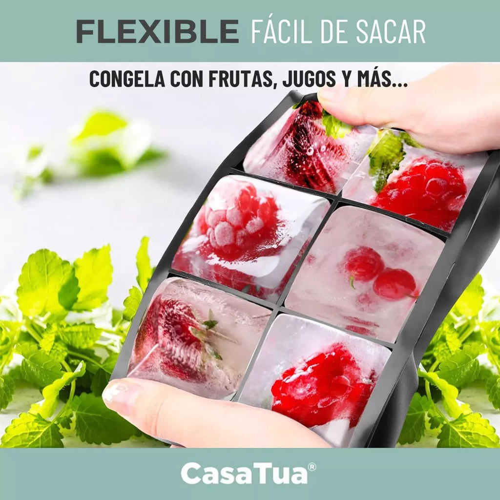 Set 2 Cubetas De 6 Hielos Silicona Casatua