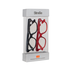 Pack Anteojos Lectura Red/Black Strabe