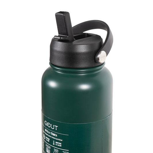 Botella Térmica 950 Ml Gout - 3 Tapas Color Verde