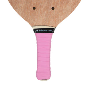 Combo Banano Silicona Celeste y Set Paletas de Playa Rosado