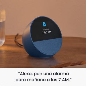 Parlante Inteligente Amazon Echo Spot con Alexa Negro