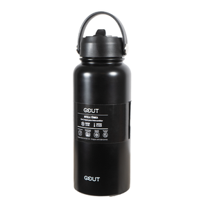 Botella Térmica 950 Ml Gout - 3 Tapas Color Negro
