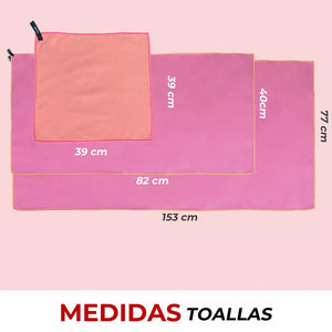Toalla Microfibra Set 3 Tamaños Fitnics Sandia