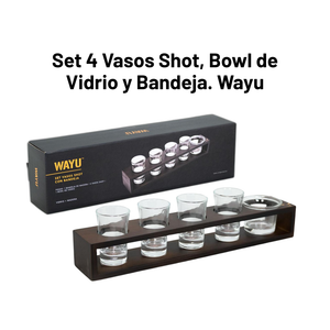 Set Vasos Shot Con Bandeja Wayu