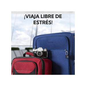 Maleta De Cabina Negra y Candado De Viaje (2 Piezas)