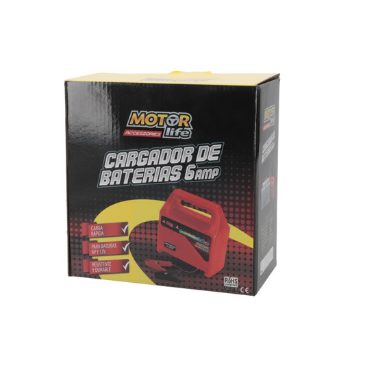 Cargador De Batería Motorlife 6V / 12V
