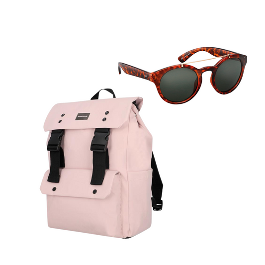 Combo 52% OFF: Mochila Preston Kate Rosada+ Lentes de sol Rotter & Krauss