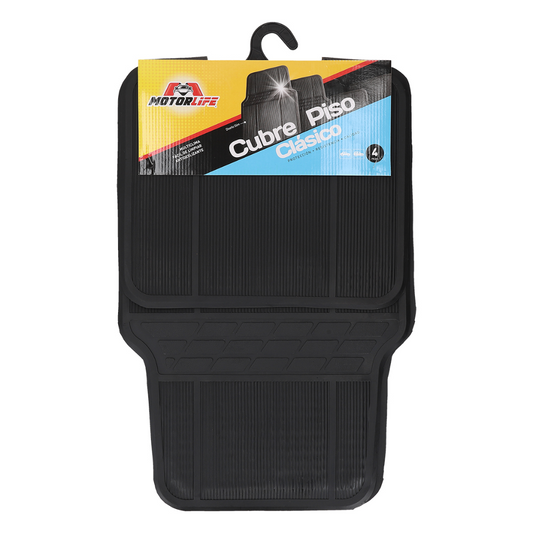 Cubrepiso Goma Negro 2008 Set 4 Piezas Motorlife