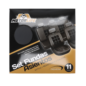 Funda Cubre Asientos Para Autos Tipo Cuero Con Gamuza Motorlife