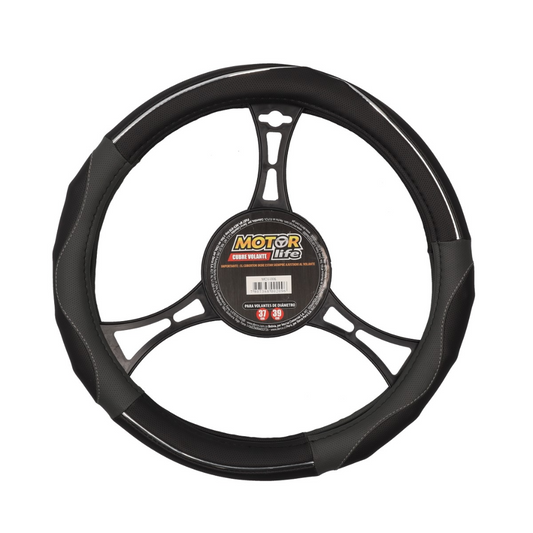 Cubre Volante Negro - Gris Grip Motorlife