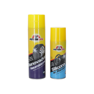 Pack Silicona 450cc + Renovador 650cc De Neumáticos Motorlife