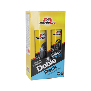 Pack Silicona 450cc + Renovador 650cc De Neumáticos Motorlife