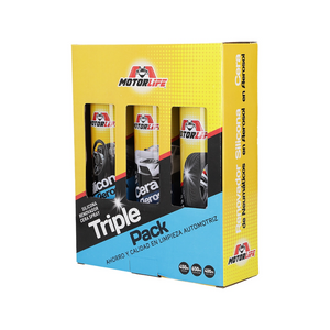 Tripack Silicona 450cc + Renovador 650cc + Cera 450cc Motorlife