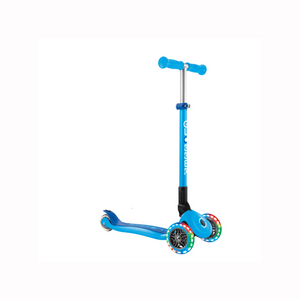 Scooter Infantil Con Luces Led Celeste Globber