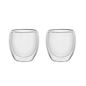 Set 2 Tazas Doble Pared 80 ml Borosilicato Bali Lugano