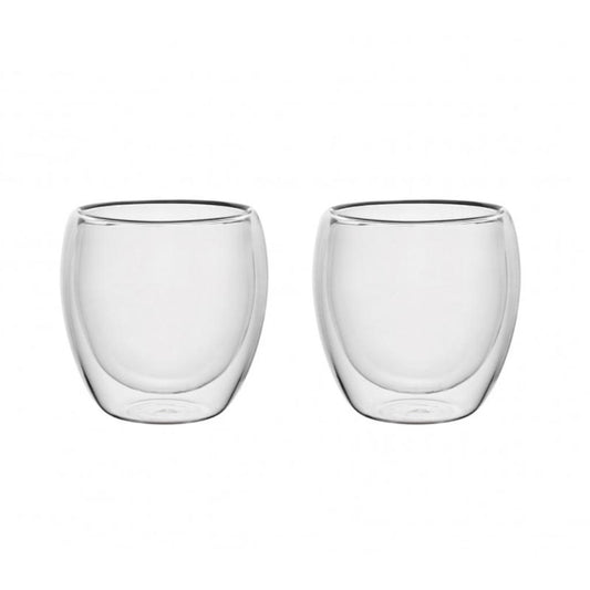 Set 2 Tazas Doble Pared 80 ml Borosilicato Bali Lugano
