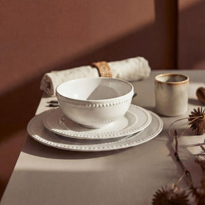 Set Vajilla 18 Piezas Blanco Natural Lugano