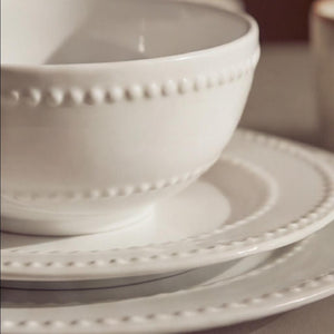 Set Vajilla 18 Piezas Blanco Natural Lugano