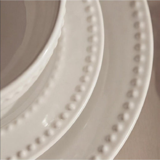 Set Vajilla 18 Piezas Blanco Natural Lugano
