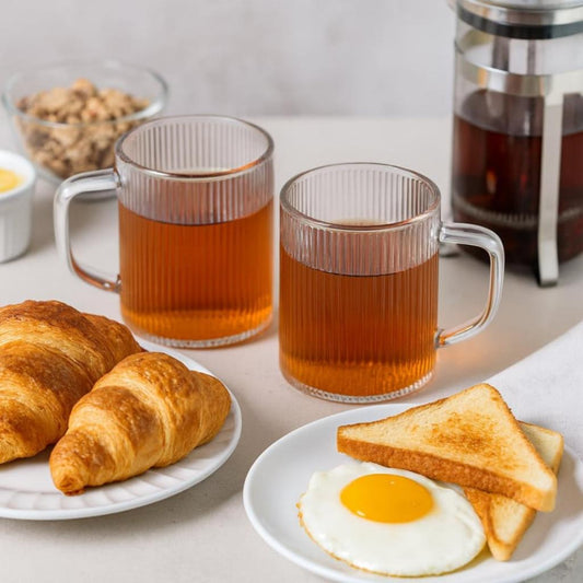 Set 2 Tazas Borosilicato Líneas 220 ml Lugano