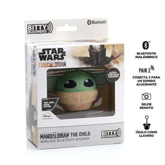 Parlante Bluetooth Portátil Grogu Star Wars Bitty Boomers