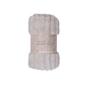 Manta Fleece Stripes 125x150cm Gris