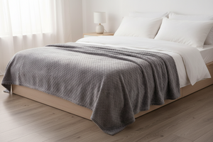 Manta Fleece Panal 125x150cm Gris Oscuro
