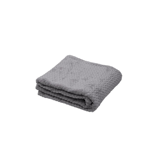 Manta Fleece Panal 125x150cm Gris Oscuro
