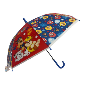 Combo Chase Paw Patrol: Paraguas Boy Azul-Rojo + Chaqueta Impermeable Niño Azul