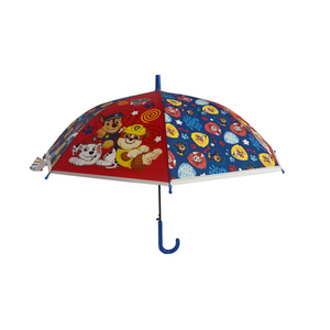 Combo Chase Paw Patrol: Paraguas Boy Azul-Rojo + Chaqueta Impermeable Niño Azul