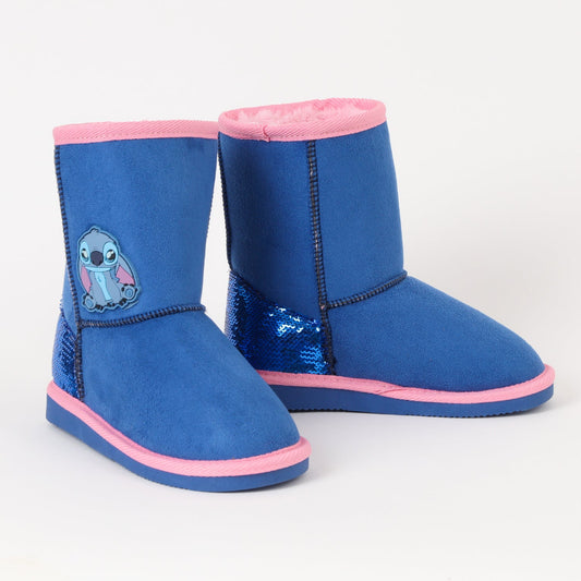 Combo Pantuflas Chiporro Niño Paw Patrol Azul + Pantuflas Chiporro Niña Stitch Lilo & Stitch Denim
