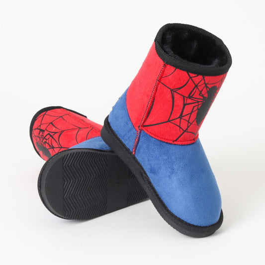 Combo 1 Peluche Spiderman 30 cm + 1 Pantuflas Niño Spider-Man Rojas