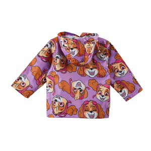 Combo Lluvia Niña: Paraguas Cambia Color Lila + Chaqueta Impermeable Skye Paw Patrol