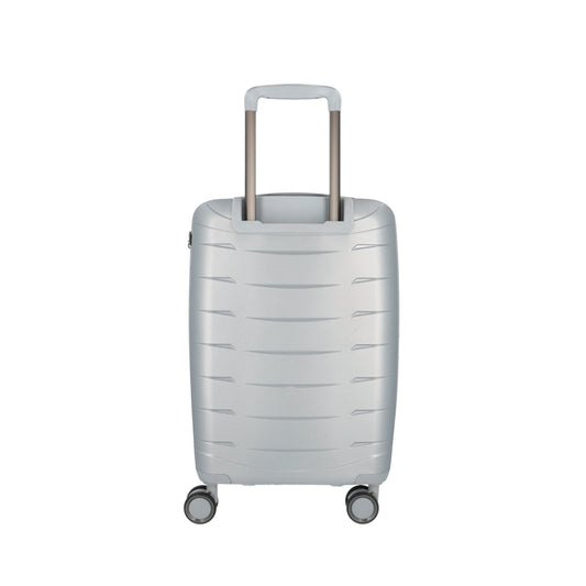 Maleta Cabina Saxoline Moonstone Impact Pro Plateada