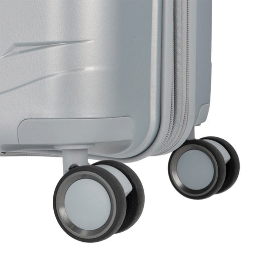 Maleta Cabina Saxoline Moonstone Impact Pro Plateada