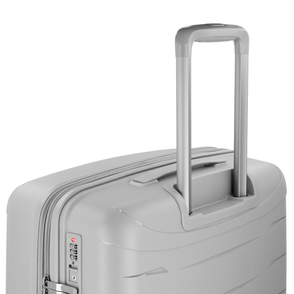 Maleta Grande Saxoline Moonstone Impact Pro Plateada