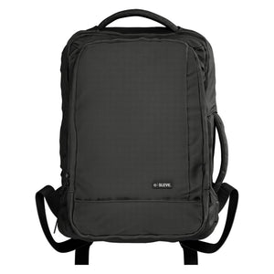 Combo Mochila Viral 30L Negra Sleve + Maleta Cabina Marksman Rosado Oscuro